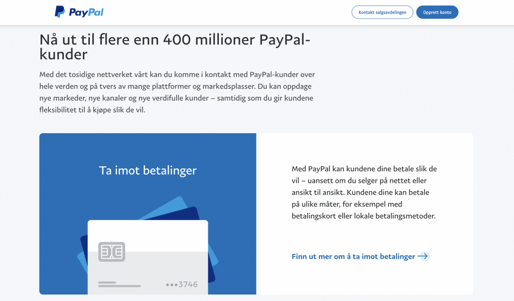 Betale med PayPal i norge