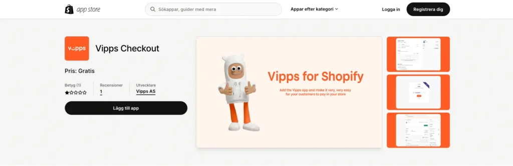 Vipps checkout fo Shopify